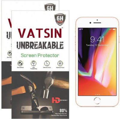 

Vatsin Impossible Screen Guard for Apple iPhone 8, Transparent