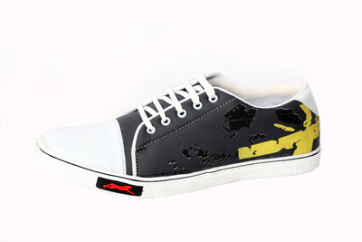 

CoolSwagg For Men And Boys Mid Ankle Length Canvas Shoes For Men(Black, Grey