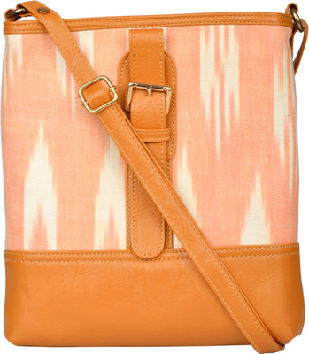 

Exotique Women Casual Tan Leatherette Sling Bag