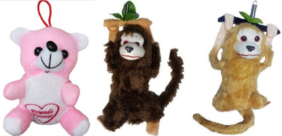 

COST TO COST Kids toys combo king monkey pink Teddy - 10 cm(Multicolor)