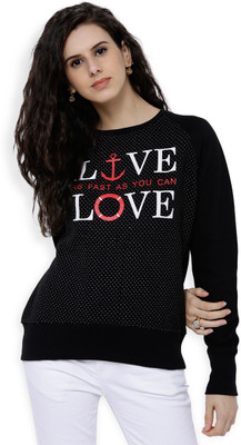 Tokyo Talkies Full Sleeve Solid Women Sweatshirt
