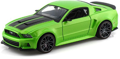 

Maisto 2014 Ford Mustang Street Racer, Diecast Model Car, Scale 1:24(Green)