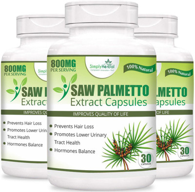 

Simply Herbal Saw Palmetto Extract for hair growth 800mg(180 No)