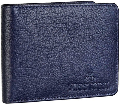 

Visstosso Men Blue Genuine Leather Wallet(9 Card Slots)