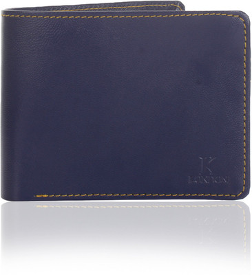 

K London Men Blue Artificial Leather Wallet(6 Card Slots)