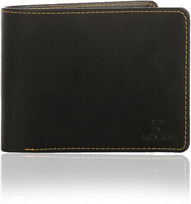 

K London Men Black Artificial Leather Wallet(6 Card Slots)