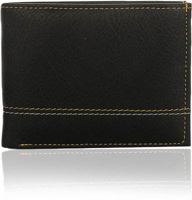 

K London Men Casual, Formal Black Artificial Leather, Fabric Wallet(3 Card Slots)