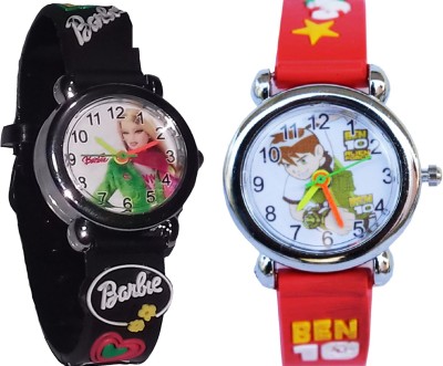 Fashion Gateway Barbie and Ben 10 Kids Watch_FG07 (Also best for Birthday gift and return gift for kids) Watch  - For Boys & Girls   Watches  (Fashion Gateway)