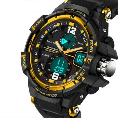 Sanda AquaSandaw4 SANDA 289 Watch Men G Style Waterproof Sports Military Watches Hombre Men's Luxury Analog Digital Shock Watch-Golden Watch  - For Men   Watches  (Sanda)