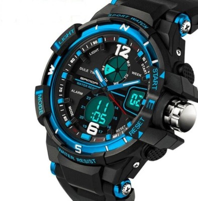 Sanda AquaSandaw3 WARNING !!! Buy Original, Genuine Sanda watch from authorise seller Aquaasian only, other seller is fake and will send you duplicate or Skmei cheap product-SANDA 289 Watch Men G Style Waterproof Sports Military Watches Hombre Men's Luxury Analog Digital Shock Watch-BLUE Watch  - Fo   Watches  (Sanda)