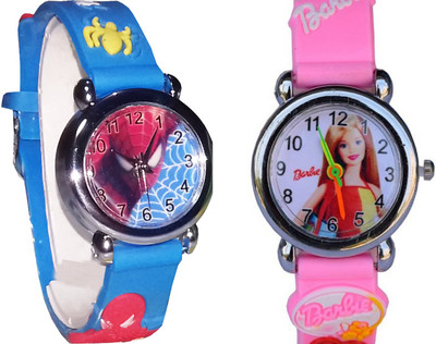 ARIHANT RETAILS Spiderman and Barbie Kids Watch_AR28 (Also best for Birthday gift and return gift for kids) Analog Watch - For Boys & Girls
