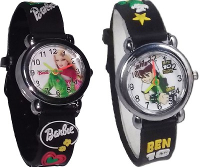 Fashion Gateway Barbie and Ben 10 Kids Watch_FG06 (Also best for Birthday gift and return gift for kids) Watch  - For Boys & Girls   Watches  (Fashion Gateway)