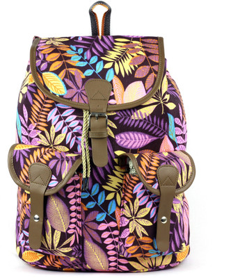 

RAMPOSH Printed Canvas Backpack 15 L Backpack(Multicolor)