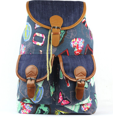 

RAMPOSH Canvas Printed Backpack Laptop Bag 26 L Backpack(Multicolor)