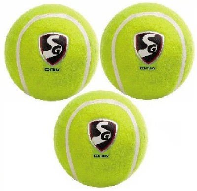 

SG 'Century' (Tennis ball Light) (Pack of 3) / cricket Cricket Tennis Ball(Pack of 1, Multicolor), Yellow