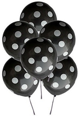 

TOYXE Printed 40294 Polka Dot Spotty Balloon(Black, Pack of 50)