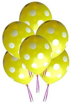 

TOYXE Printed 40299 Polka Dot Spotty Balloon(Yellow, Pack of 50)