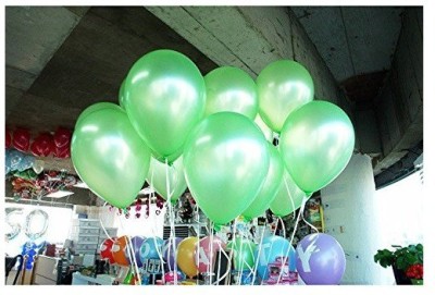 TOYXE Solid 40215 Metallic HD Balloon(Green, Pack of 100)