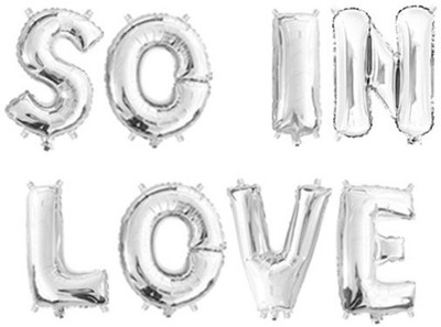 

Shop Online Solid Theme My Party Foil Balloons For Different Party (SO IN LOVE) Balloon(Silver, Pack of 1)