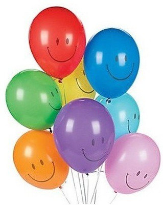 

TOYXE Printed 40286 Smiley Face Printed Balloon(Multicolor, Pack of 50)
