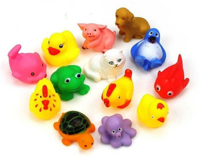 

SuperToy Bath Toy Chu chu toys Set of 12 Pec Bath Toy(Multicolor)