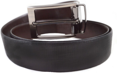 

Hunting Horse Men Formal Black Genuine Leather Reversible Belt, Multicolor