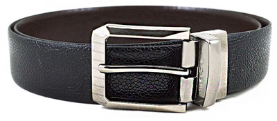 

Hunting Horse Men Formal Black Genuine Leather Reversible Belt, Multicolor