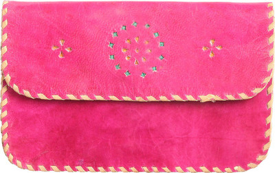 

The Indian Handicraft Store Party Pink Clutch