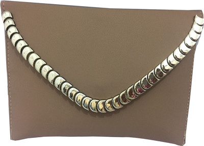 FashionCops Casual Tan Clutch