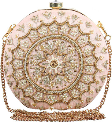 

The Indian Handicraft Store Party Pink Clutch