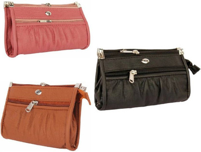 

gcompany Casual Tan, Pink, Black Clutch, Black;pink;tan