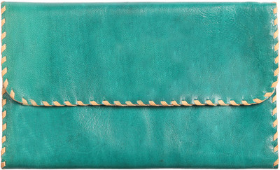 

The Indian Handicraft Store Party Green Clutch