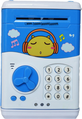 

Toys Factory Kids Security Piggy Bank Coin Bank(Blue, White)
