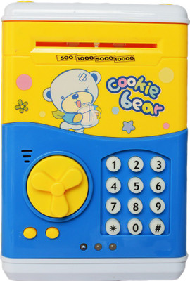 

Toys Factory Kids Cookie Bear Piggy Bank In Cartoon Print 8299 ( MANY COLOURS) Coin Bank(Yellow, Blue)