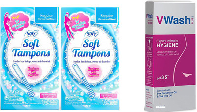 

sofy Soft Tampons Regular, v wash(Set of 3)