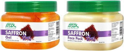 SSCPL Herbals Saffron Gel & Face Pack (150 gms each)(Set of 2)
