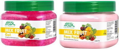 

SSCPL Herbals Mix Fruit Gel & Face Pack (150 gms each)(Set of 2)