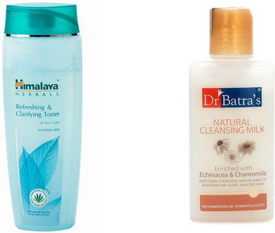 

Himalaya REFRESHING CLARFYING TONER, DR. BATRA CLEANSING MILK(Set of 2)