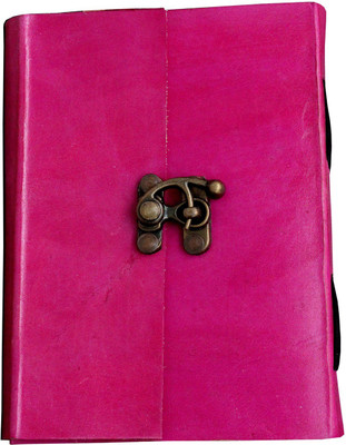 

echoindia A6 Diary(Handicrafts leather diary, Pink)