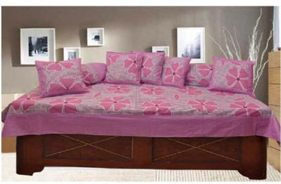 Shivkirpa Cotton Floral Diwan Set(Multicolor)