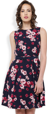 Tokyo Talkies Women Shift Dark Blue Above Knee/Mid Thigh Length Dress