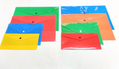

Yes Polypropelene Button Envelops (4 sizes)(Set Of 8, Green, Blue, Orange, Red, Yellow)
