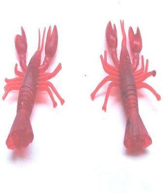 

JUST ONE CLICK Soft Baits Prawn Fishing Lures Fishing Luminous Shrimps Soft Bait Fishing Lure(Pack of 2 Size 4)