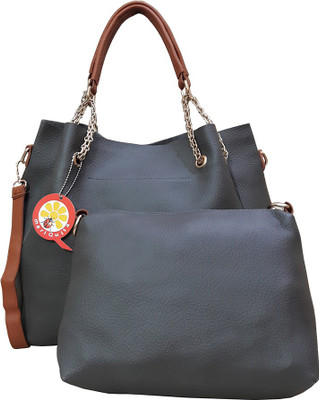 

mariQuita Tote(Grey, Tan)