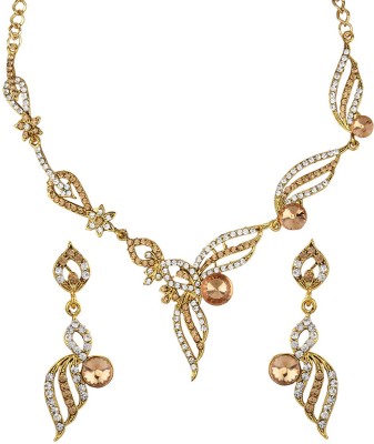 Styylo Jewels Alloy Gold-plated White, Gold Jewellery Set(Pack of 1)