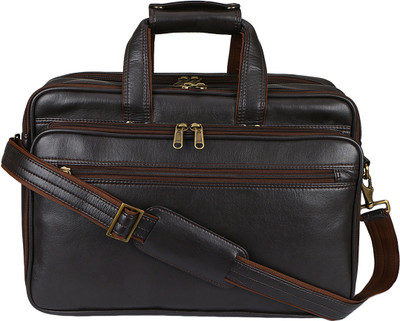 

Leather Giant 17 inch Laptop Messenger Bag(Black)