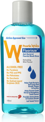 

pearlie white Pearlie White Fluorinze Alcohol Free Mouth Rinse 100ml - Mint(100 ml)