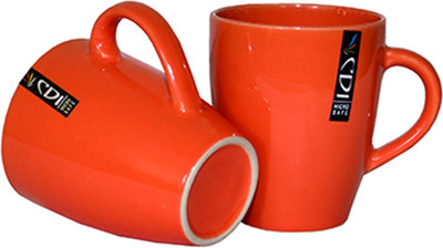 

KV ENTERPRISES1 KV00030 Ceramic Mug(240 ml, Pack of 2), Multicolor