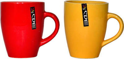 

KV ENTERPRISES1 KV00019 Ceramic Mug(240 ml, Pack of 2), Multicolor