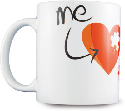 juvixbuy Me Love Ceramic Mug(325 ml), Multicolor